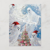 Cute Christmas Ghosts Postkarte (Vorderseite)
