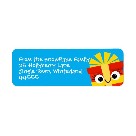 Cute Christmas Gift Address Label (Vorne)