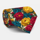 Cute Christmas Gift For Men Peonies Floral Krawatte (Gerollt)