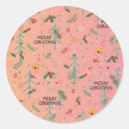Cute Christmas Gift  Runder Aufkleber