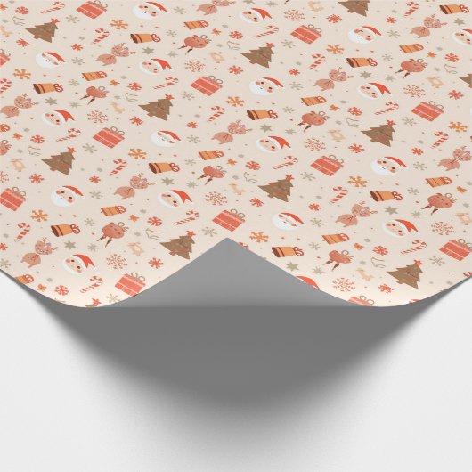 Cute Christmas Gift Wrapping Geschenkpapier (Ecke)