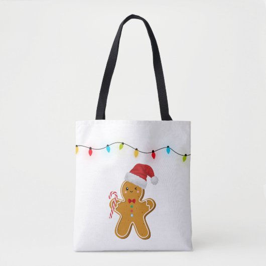 Cute Christmas Gingerbread Man Tote Bag Tasche (Vorderseite)