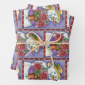 Cute Christmas Girl Snowman with Poinsettia Geschenkpapier Set (Beispiel)