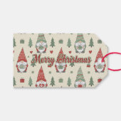 Cute Christmas Gnome Gift Tag Geschenkanhänger (Vorderseite (Horizontal))