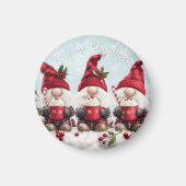 Cute Christmas Gnome Magnet (Vorne)