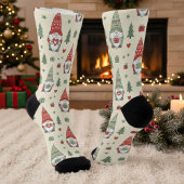 Cute Christmas Gnome Pattern Socks Socken