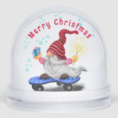 Cute Christmas Gnome Snow Globe Schneekugeln (Vorderseite)