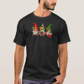 Cute Christmas Gnomes Funny Family Gnomes Xmas Mat T-Shirt (Vorderseite)