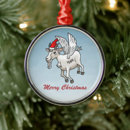 Cute Christmas Goat Ornament Aus Metall