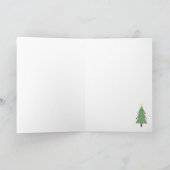 Cute Christmas Greeting Card  - green Feiertagskarte (Innenseite)