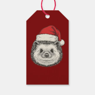 Cute Christmas Hedgehog Geschenkanhänger