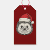 Cute Christmas Hedgehog Geschenkanhänger (Rückseite)