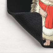 Cute Christmas Hedgehog Santa Mousepad (Ecke)