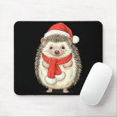 Cute Christmas Hedgehog Santa Mousepad (Mit Mouse)