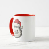 Cute Christmas Hedgehog Tasse (Vorderseite Links)