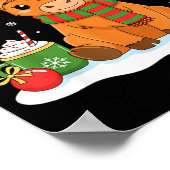 Cute Christmas Highland Cow Lover Xmas Women Farm  Poster (Ecke)