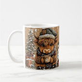 Cute Christmas Highland Cow Mug – Cozy Winter Mug Kaffeetasse (Links)