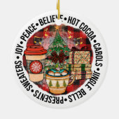 Cute Christmas Holiday Keramik Ornament (Hinten)