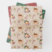 Cute Christmas Hot Cocoa Party Pattern Geschenkpapier Set (Beispiel)