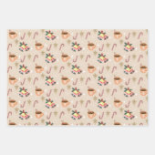 Cute Christmas Hot Cocoa Party Pattern Geschenkpapier Set (Vorderseite)