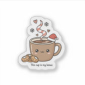 Cute Christmas Hot Cocoa Sticker  (Vorderseite)