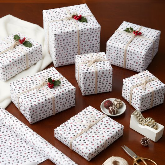 Cute Christmas Icons Seamless Wrapping Paper Geschenkpapier
