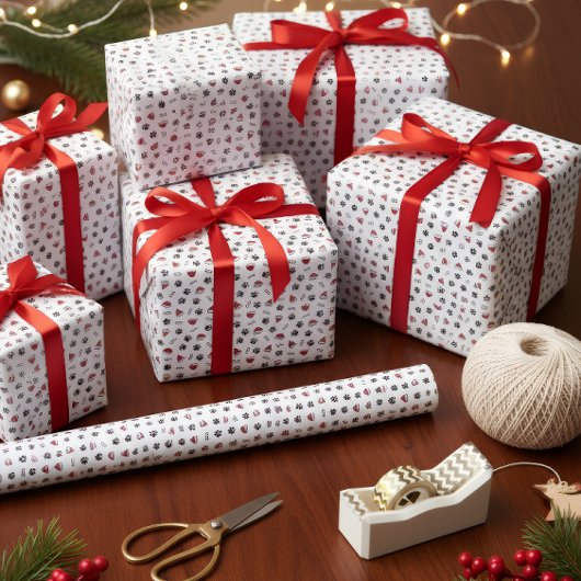 Cute Christmas Icons Seamless Wrapping Paper Geschenkpapier