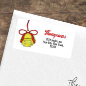 Cute Christmas Jingle Bell Return Address Adressaufkleber