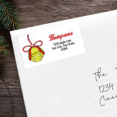 Cute Christmas Jingle Bell Return Address Adressaufkleber