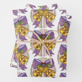 Cute Christmas Jingle Bells with Ribbon and Bow Geschenkpapier Set (Beispiel)