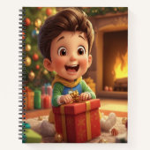 Cute Christmas Kid Gift Notebook Notizblock (Vorderseite)
