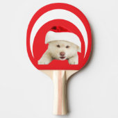 Cute Christmas Kitten & Heart Line Art Tischtennis Schläger (Vorderseite)