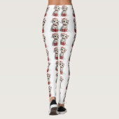 Cute Christmas Kitten on Gift Box Leggings (Rückseite)