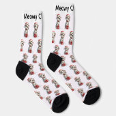 Cute Christmas Kitten on Gift Box Socken (Rechts)