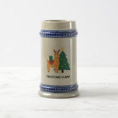 Cute Christmas Llama Illustration – Festive Holida Bierglas (Mittel)