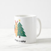 Cute Christmas Llama Illustration – Festive Holida Kaffeetasse (VorderseiteRechts)