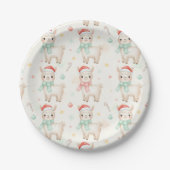 Cute Christmas Llama Paper Plates  Pappteller (Vorderseite)