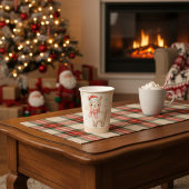 Cute Christmas Llama  Pappbecher