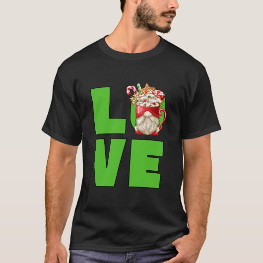 Cute Christmas Lover Gnome Grandpa For Women Love T-Shirt (Vorderseite)
