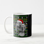Cute Christmas Manatee Shirt, Manatee Ugly Xmas Sw Kaffeetasse (Links)