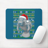 Cute Christmas Manatee Shirt, Manatee Ugly Xmas Sw Mousepad (Mit Mouse)