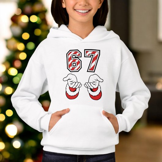 Cute Christmas Meme Six Seven 67 6 7 Holiday Hoodie