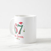 Cute Christmas Meme Six Seven 67 6 7 Holiday Kaffeetasse (Vorderseite Links)