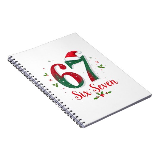 Cute Christmas Meme Six Seven 67 6 7 Holiday Notizblock (Rechte Seite)