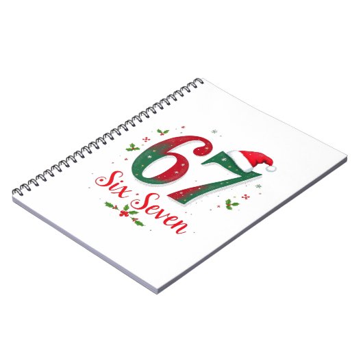 Cute Christmas Meme Six Seven 67 6 7 Holiday Notizblock (Linke Seite)