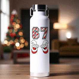 Cute Christmas Meme Six Seven 67 6 7 Holiday Trinkflasche