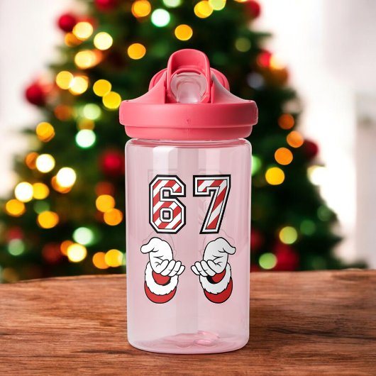 Cute Christmas Meme Six Seven 67 6 7 Holiday Trinkflasche