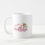 Cute Christmas Merry Mistletoe Kaffeetasse (Links)
