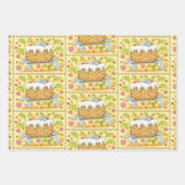 Cute Christmas Mice Carrying a Fruit Cake Dessert Geschenkpapier Set (Vorderseite 3)