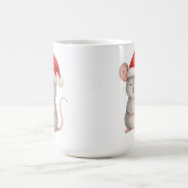 Cute Christmas Mouse in Santa Hat Kaffeetasse (Mittel)